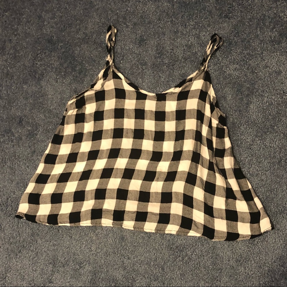 Black and White Gingham tank top S